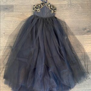 Navy tulle gown